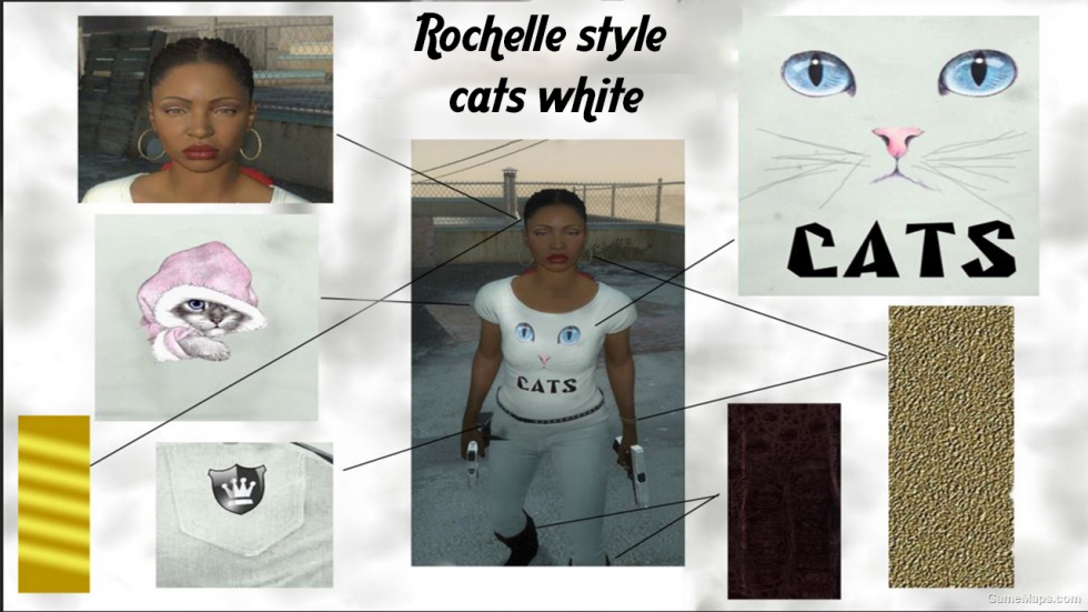 Rochelle style cats white