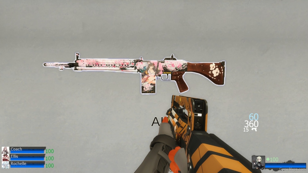 Sakura Type 64 replace AK47（Glow) #少女前线樱花主题64式自（发光）替换AK47