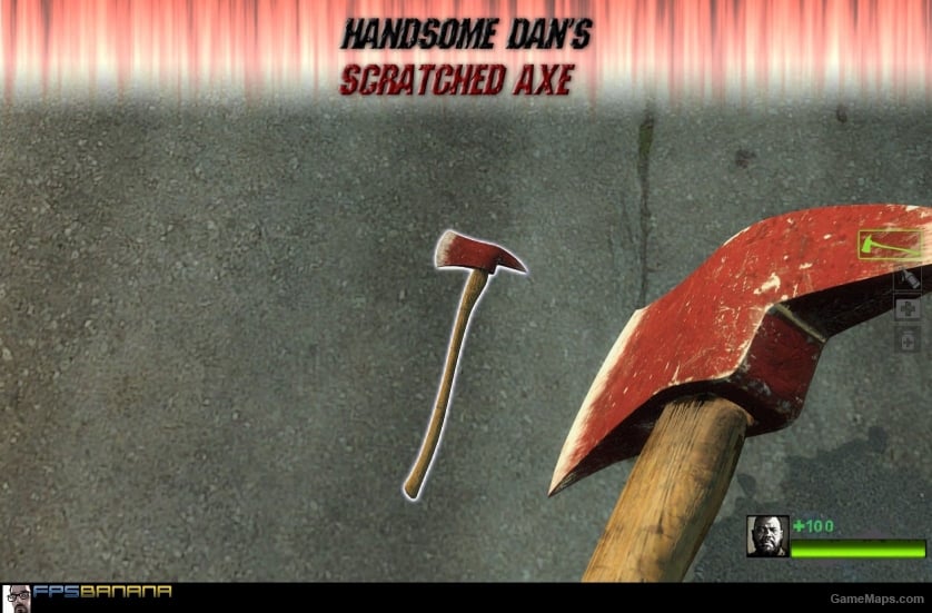 Scratched Red Axe