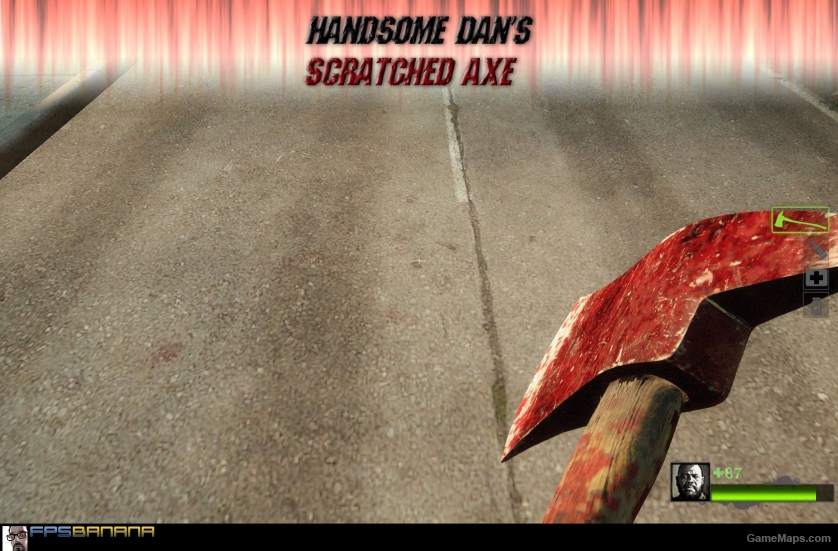Scratched Red Axe