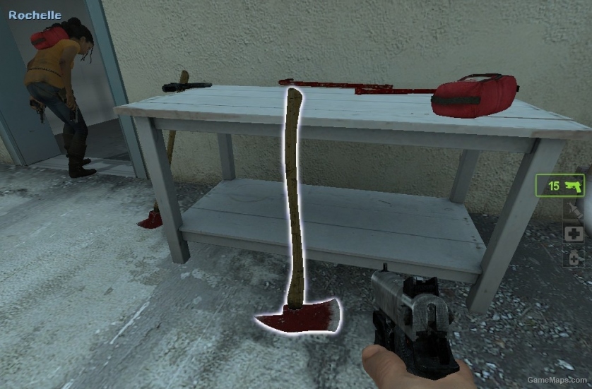 Scratched Red Axe