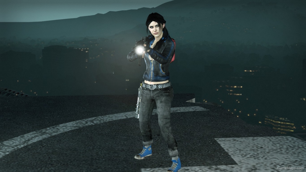 Sexy Zoey - black and blue diamond coat