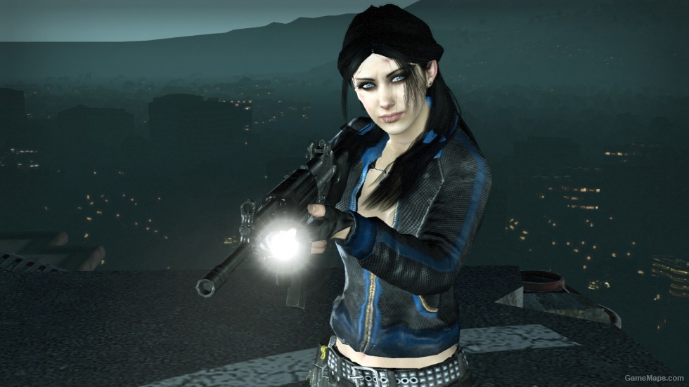 Sexy Zoey - black and blue diamond coat