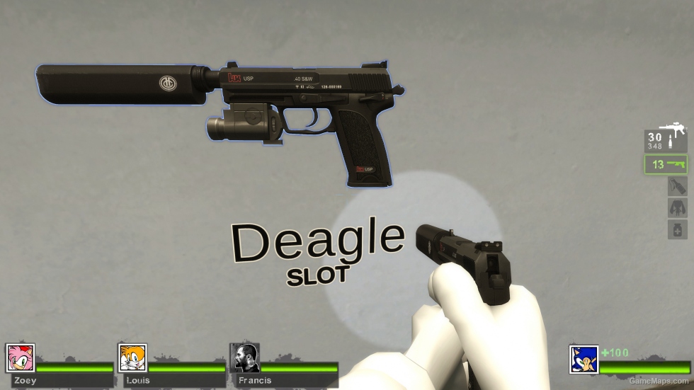 Silenced HK USP .40 v2 (Magnum Pistol) [Sound fix Ver]