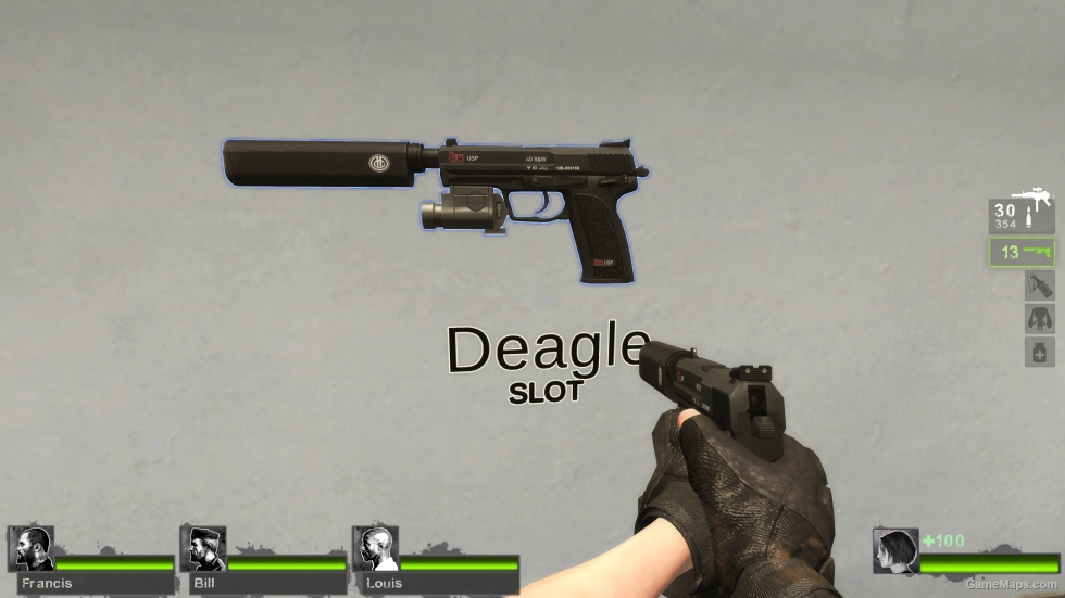Silenced HK USP .40 v2 (Magnum Pistol) [Sound fix Ver]
