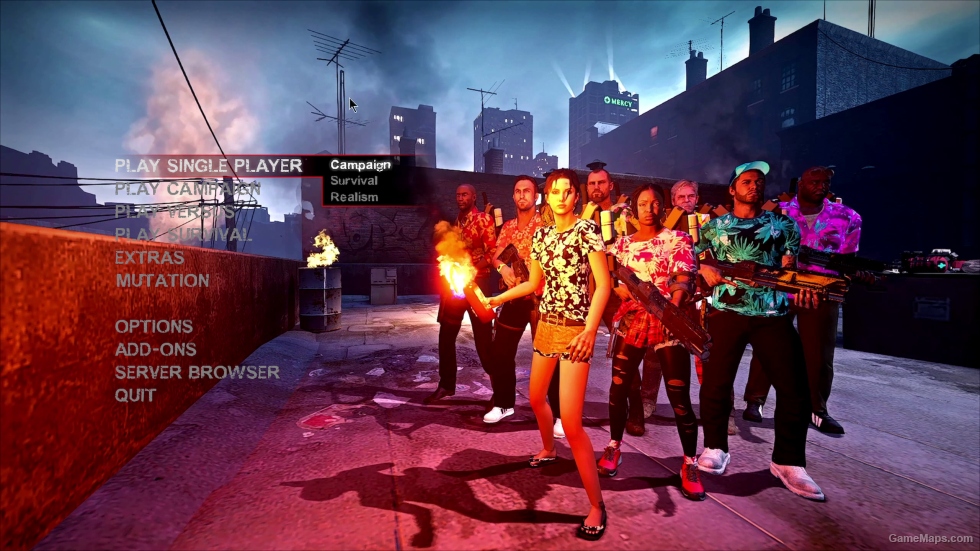 Songkran outfit สงกรานต์ background video for Left 4 Dead 2 main menu