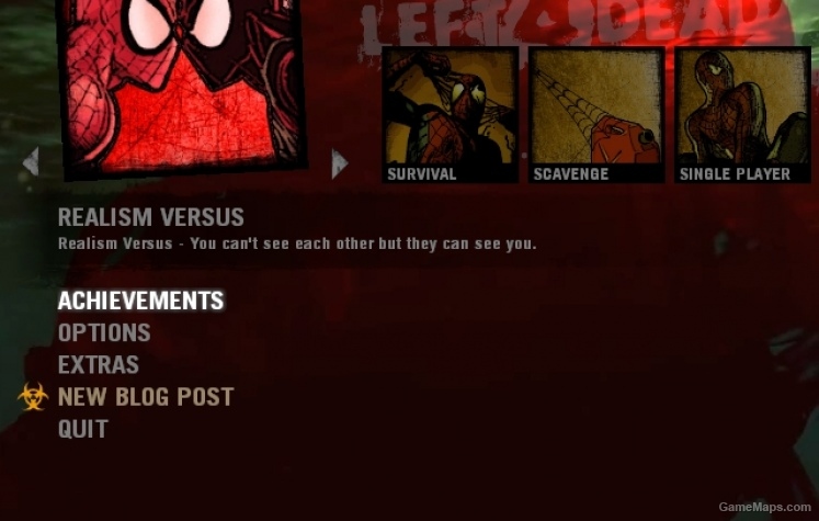 Spiderman Menu Mode