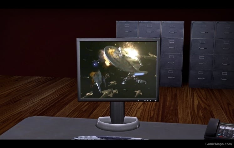 Star Trek battle on PC Screen