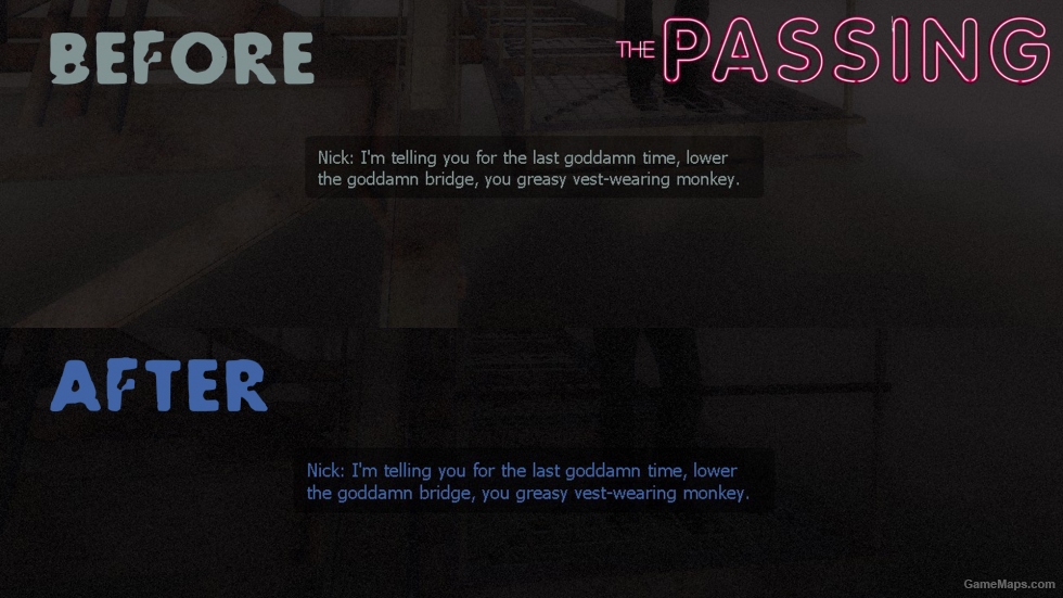 Survivors subtitles color fix (Nick, Zoey, Louis) (MULTILANGUAGE)