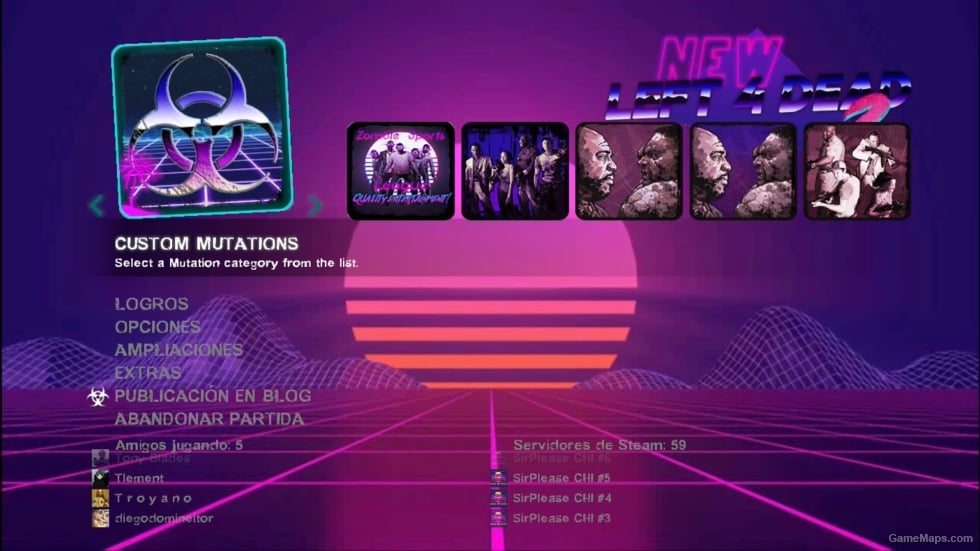 Synthwave Menu Background