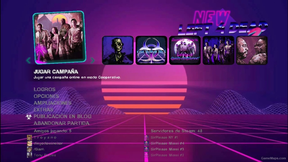 Synthwave Menu Background