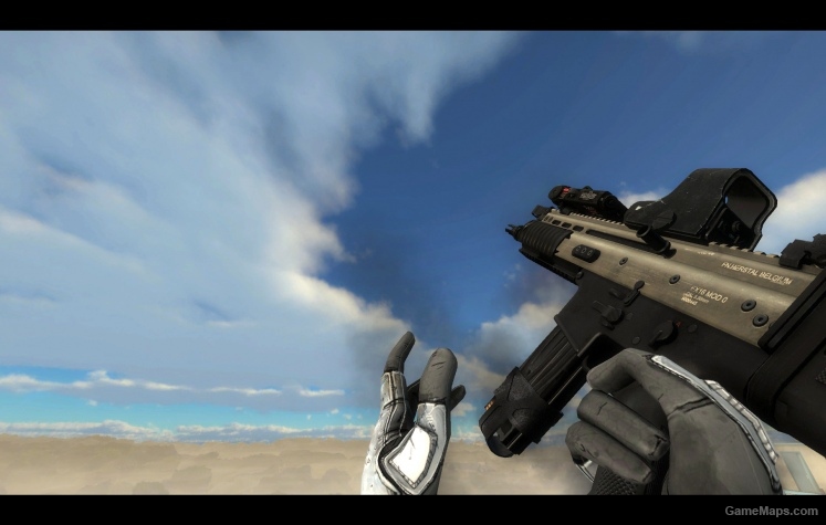 Tan/Black SCAR-L w/ EOTech & AN/PEQ (no foregrip)