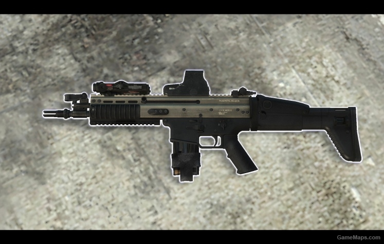Tan/Black SCAR-L w/ EOTech & AN/PEQ (no foregrip)