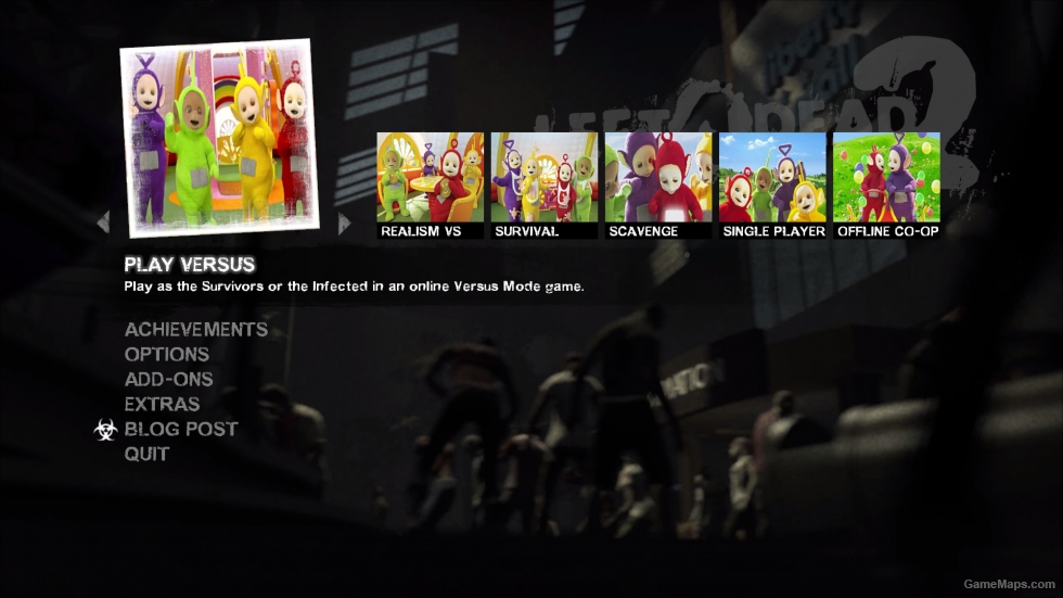 Teletubbies main menu icons