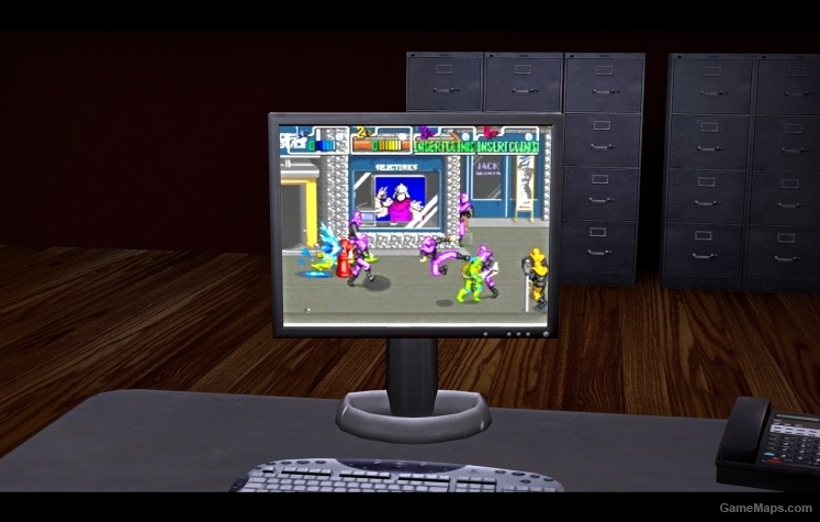 TMNT1 arcade on PC Screen