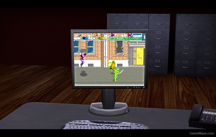 TMNT1 arcade on PC Screen