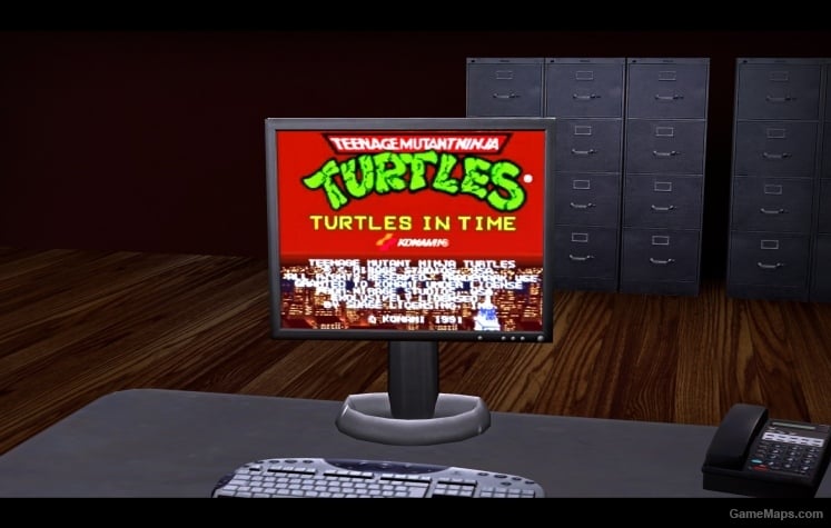 TMNT2 arcade on PC Screen