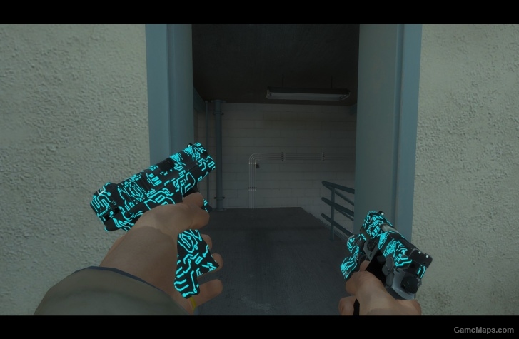 Tron (cyan) weapon skinpack