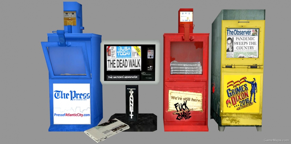 TWD Newspaper Dispensers (HD + Random)