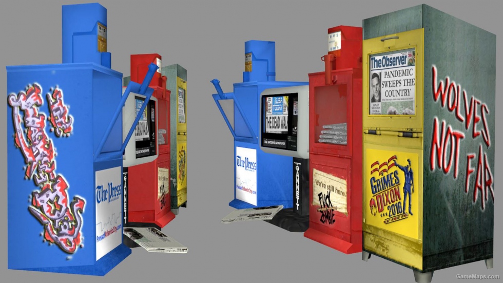 TWD Newspaper Dispensers (HD + Random)