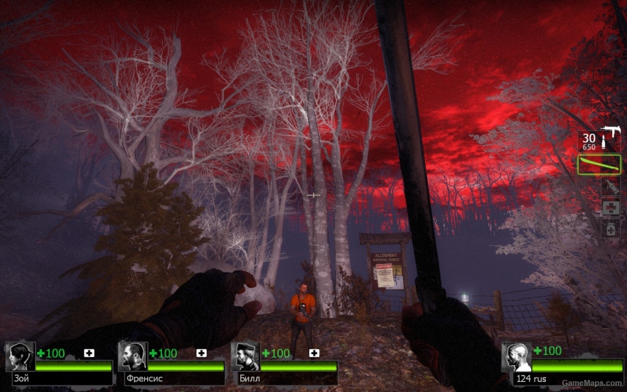 Under a blood red sky...