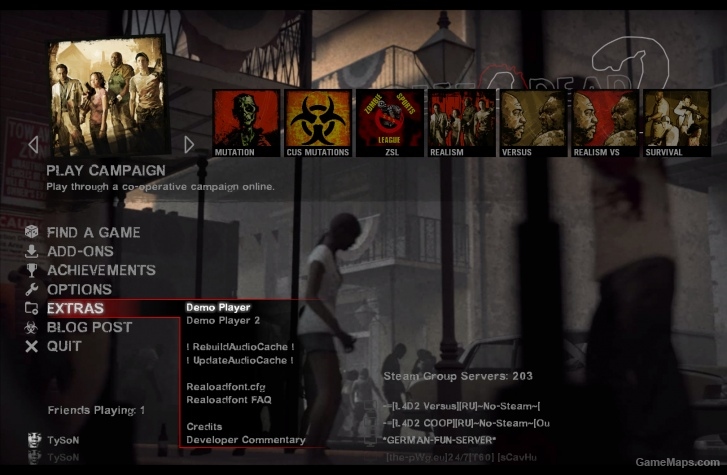 Urik Game Menu (with Rayman's Mutation Mod)