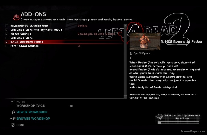 Urik Game Menu (with Rayman's Mutation Mod)