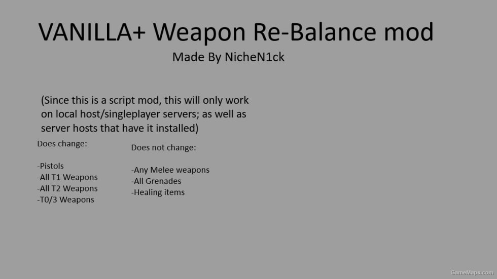 Vanilla+ Weapon Rebalance Script