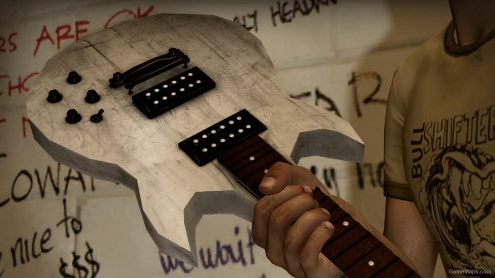 White guitar - Worldmodel (held) White guitar