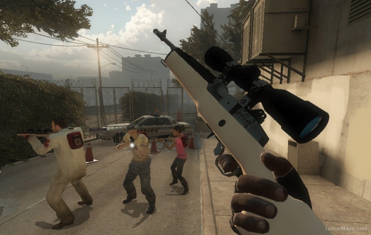 White huntingrifle