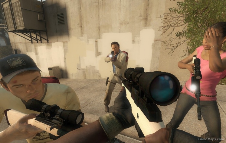 White huntingrifle