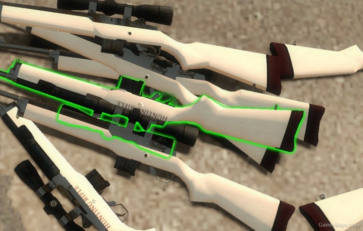 White huntingrifle