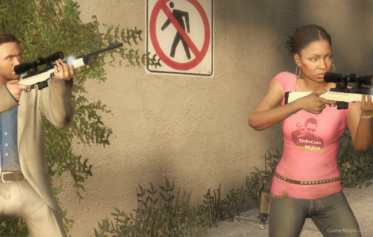 White huntingrifle