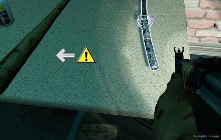 white katana damast fixed with blood splatters now 