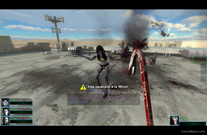 Witch with sweater guns and roses