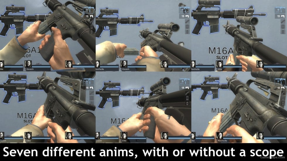 XM177 with or without scope (for M16)