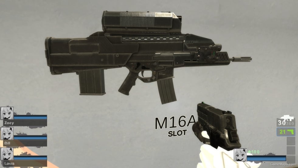 Xm29 oicw v2 m16a2 mod for left 4 dead 2 gamemaps