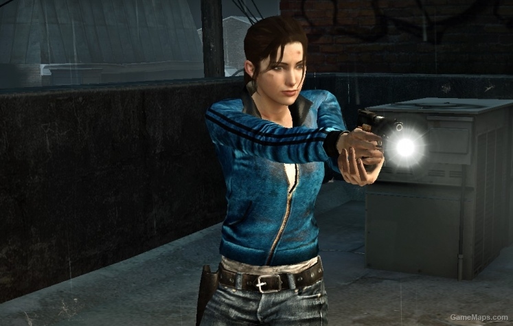 Zoey Blue Leather Jacket L4D2