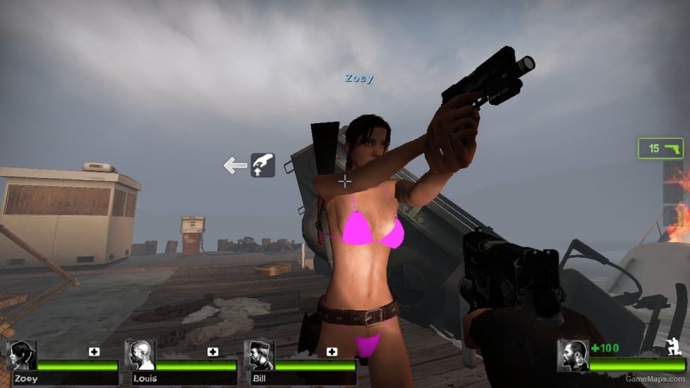 Скин моды left 4 dead. Зоя лефт 4 деад лифчик. Left 4 Dead Zoey Bikini.