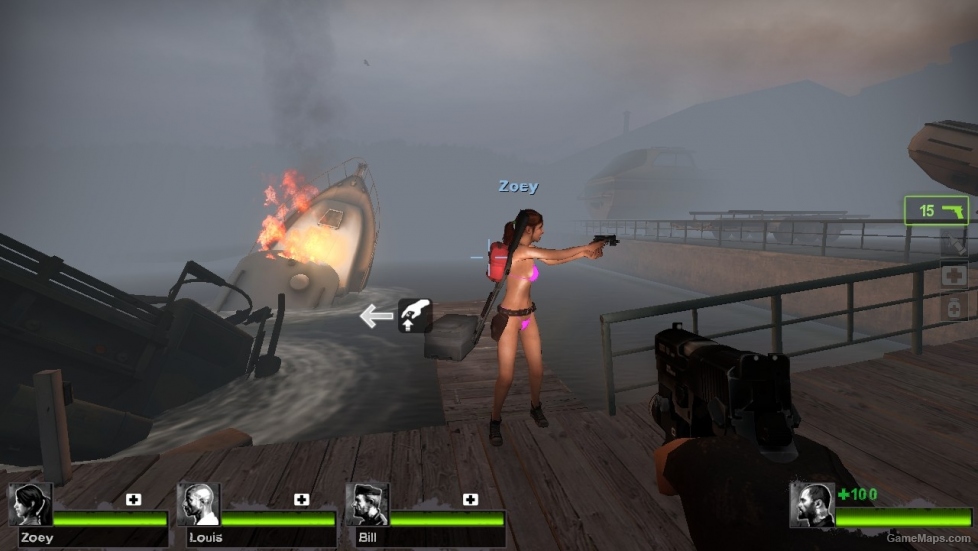 Zoey Hot Pink Bikini (Left 4 Dead 2) - GameMaps.