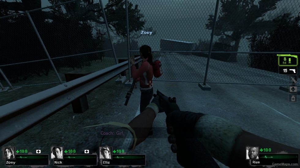 Zoey in L4D2 Campaigns