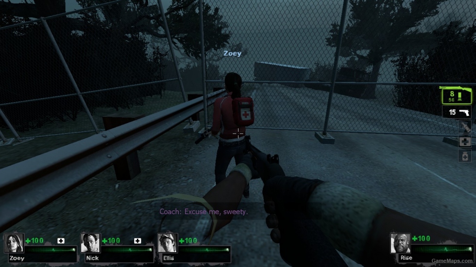 Zoey in L4D2 Campaigns