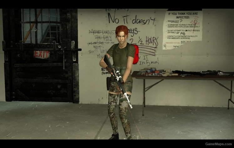 zoey multicam teenangst ponytail l4d2