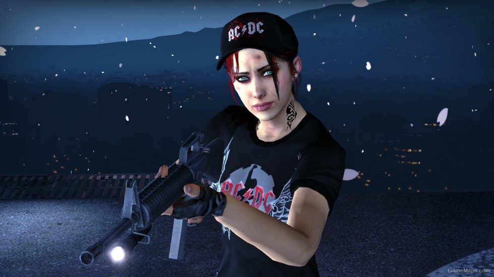Zoey style hard rock (AC DC Black Ice T-Shirt)