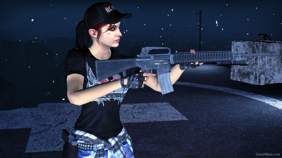 Zoey style hard rock (AC DC Black Ice T-Shirt)