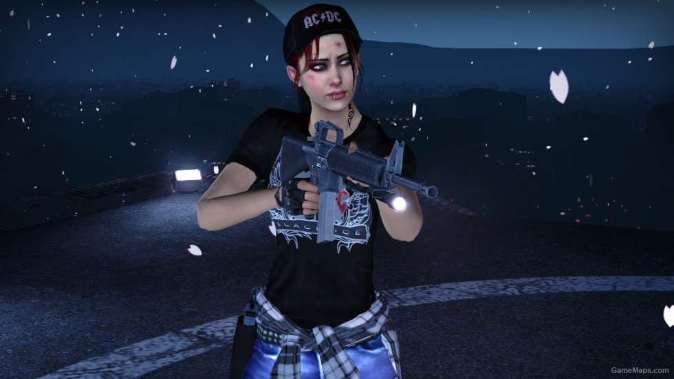 Zoey style hard rock (AC DC Black Ice T-Shirt)