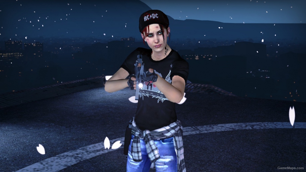 Zoey style hard rock (AC DC Black Ice T-Shirt)