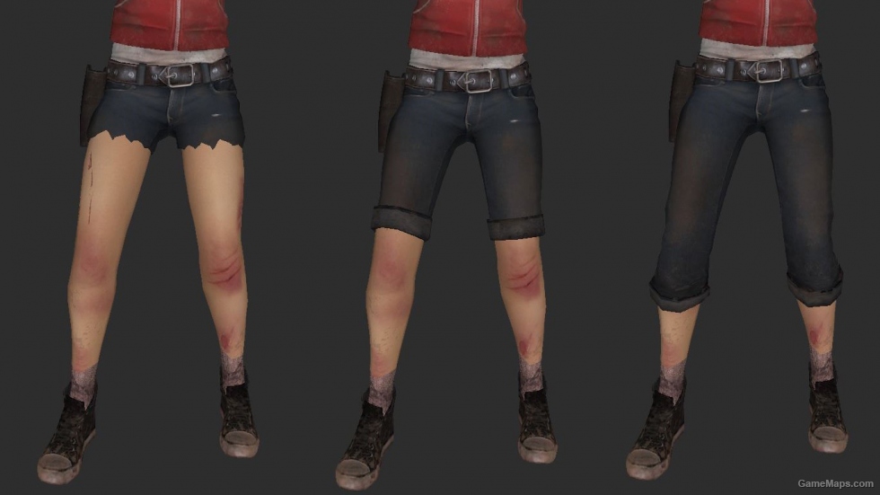 Zoey wearing shorts