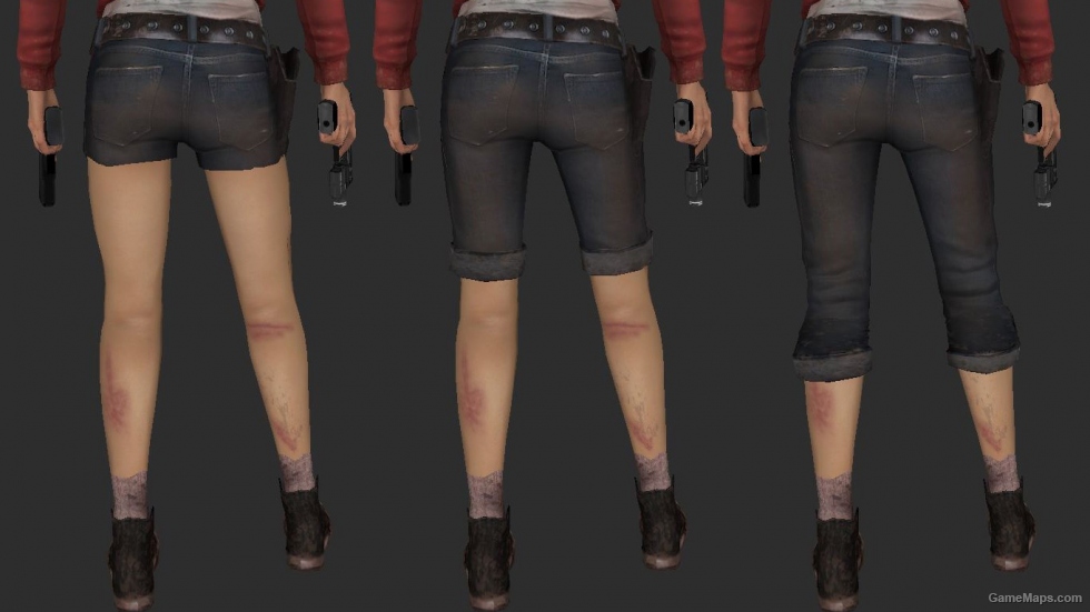 Zoey wearing shorts