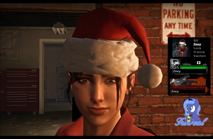 Zoey With Christmas Hat Left 4 Dead 2 Gamemaps